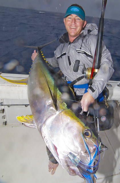 ANGLER: Jared Wood SPECIES: Yellowfin Tuna WEIGHT: 50.1 kgs LURE: JB Lures, Pluto